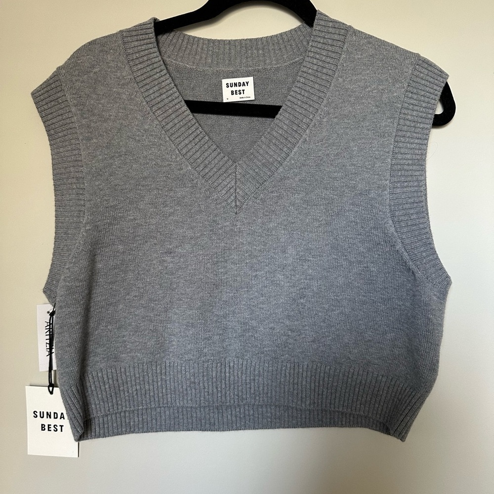Sunday Best Heather Gray Sweater Vest